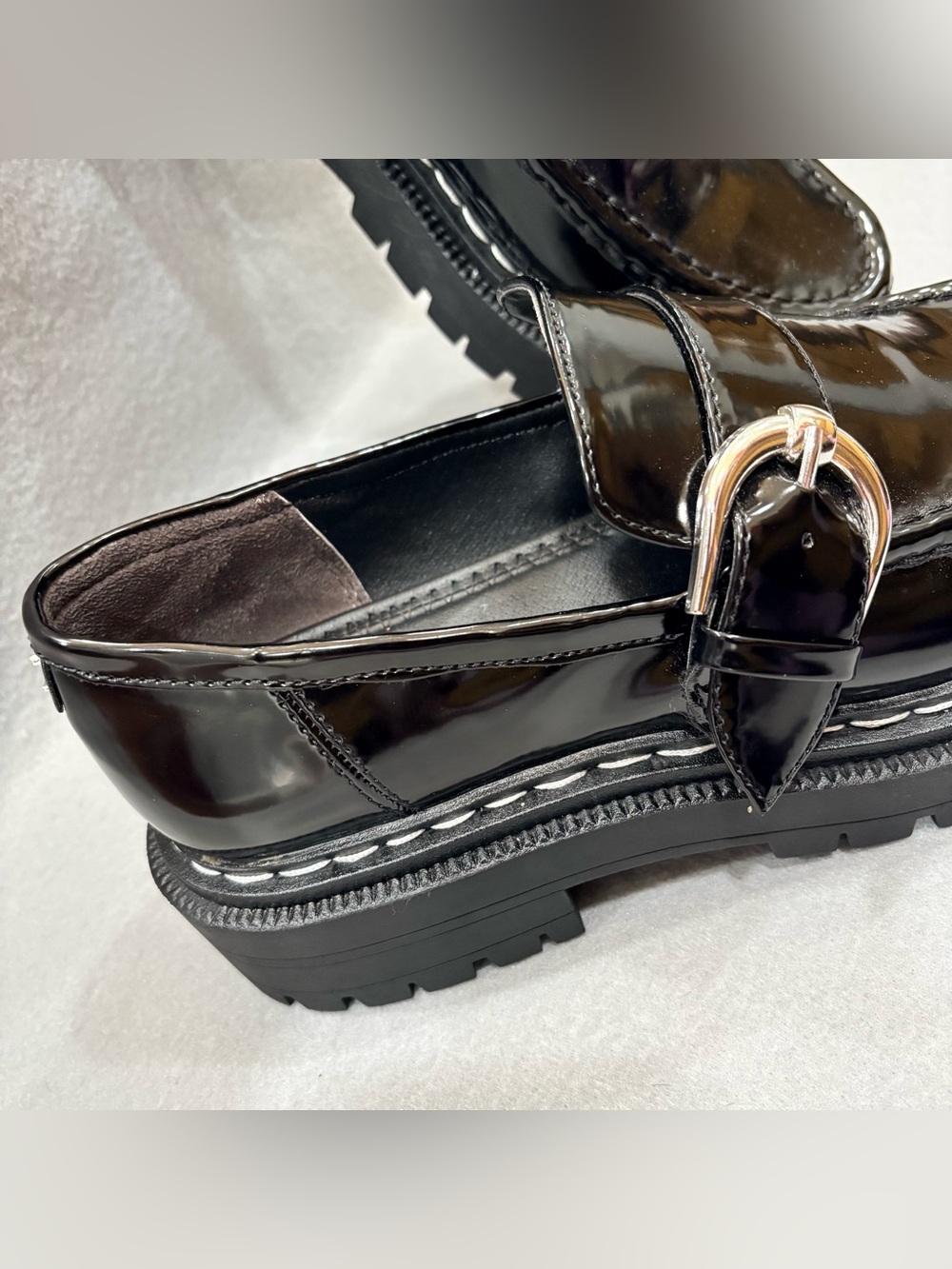 Circus by Sam Edelman Everly Patent Lug Sole Loafers Sz 9 - Picture 7 of 9